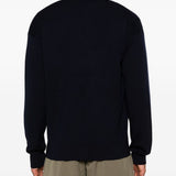 Cardigan con bottoni e ricamo di rose in blu Drole de monsieur - uomo 