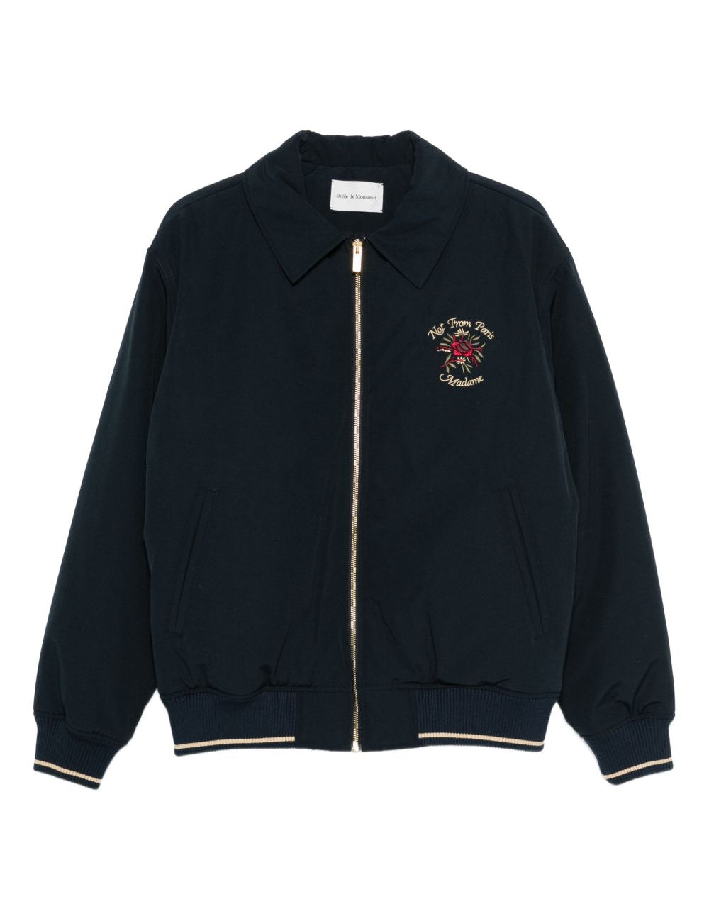 Bomber con ricamo in blue navy Drole De Monsieur - uomo 