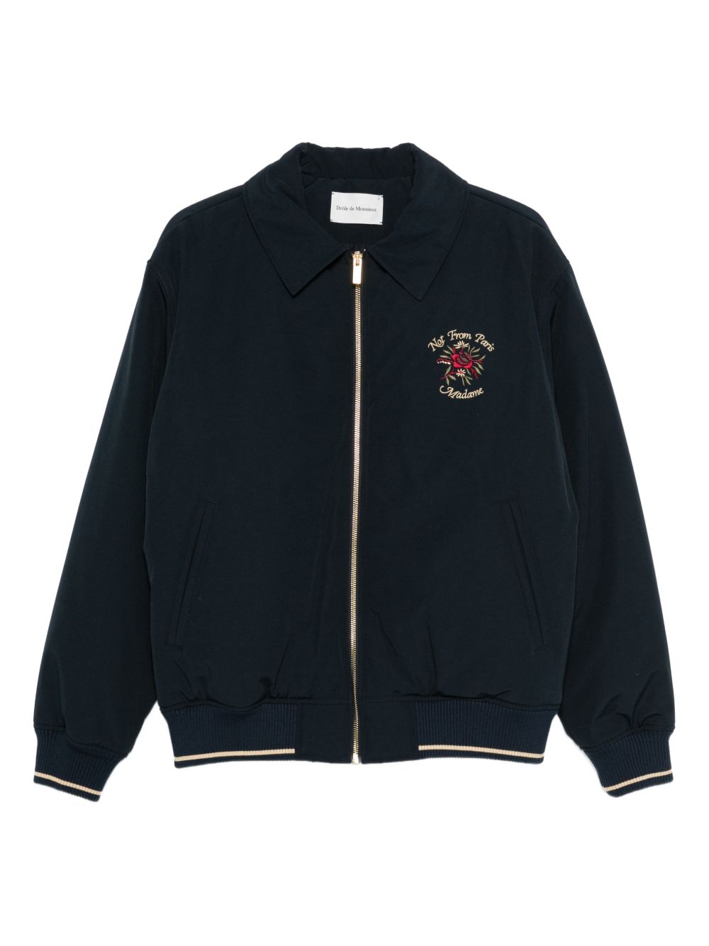 Bomber con ricamo in blue navy Drole De Monsieur - uomo 