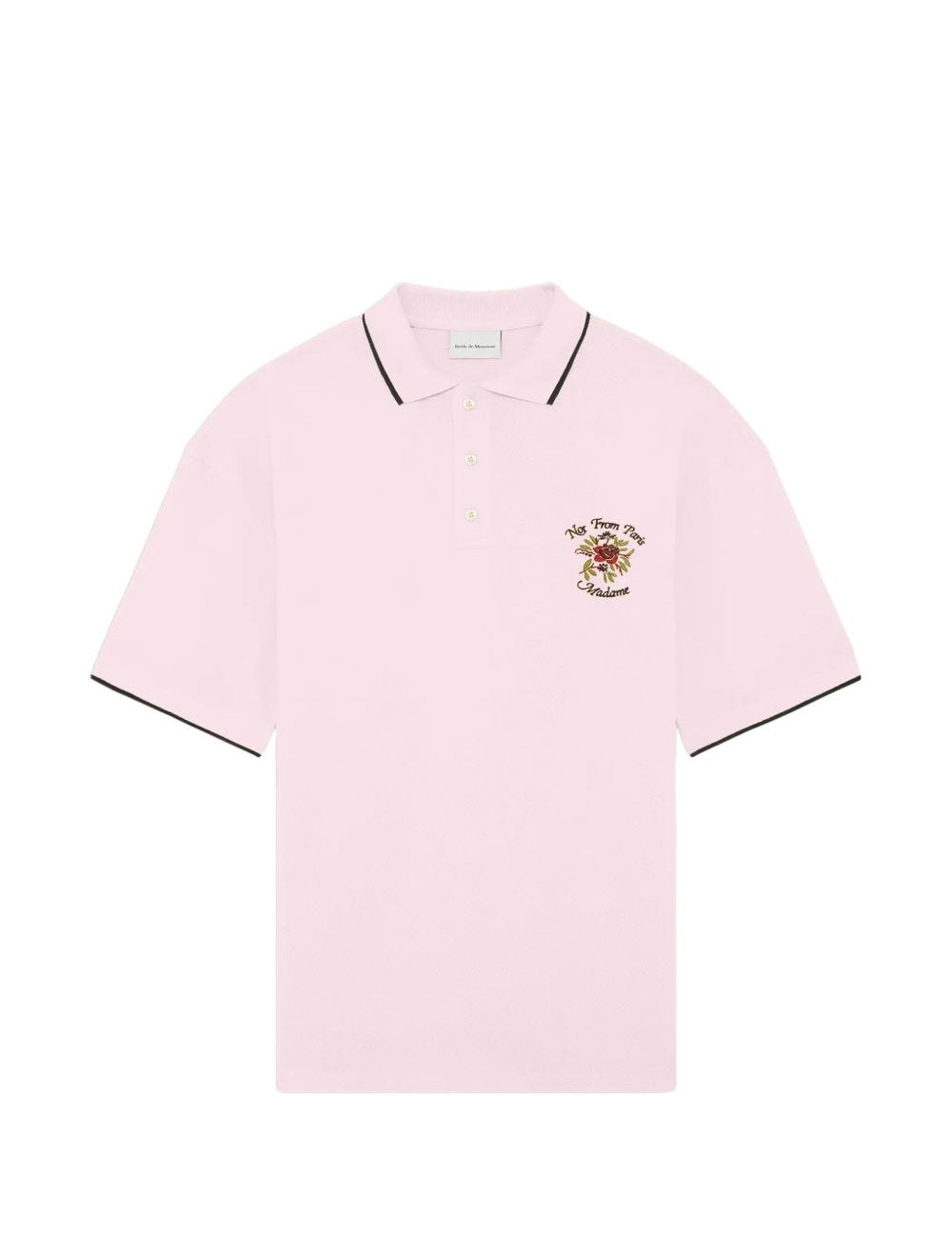 Polo con ricamo in rosa Drole de monsieur - uomo 