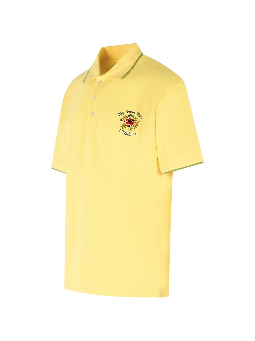 Polo con logo ricamato in giallo Drole de monsieur - uomo 
