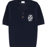 Polo Maille Monogramme in blu Drole de monsieur - uomo 