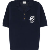 Polo Maille Monogramme in blu Drole de monsieur - uomo 