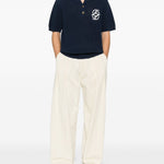 Polo Maille Monogramme in blu Drole de monsieur - uomo 
