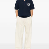 Polo Maille Monogramme in blu Drole de monsieur - uomo 