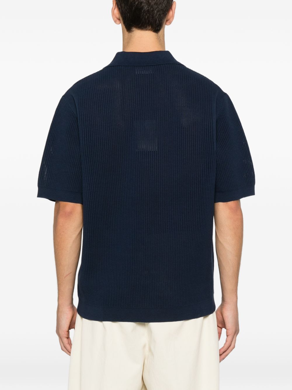 Polo Maille Monogramme in blu Drole de monsieur - uomo 