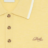 Polo con colletto ricamato in giallo Drole de monsieur - uomo 