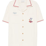 Camicia ricamata con taschino in bianco DROLE DE MONSIEUR - uomo 