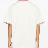 Camicia ricamata con taschino in bianco DROLE DE MONSIEUR - uomo 