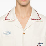 Camicia ricamata con taschino in bianco DROLE DE MONSIEUR - uomo 