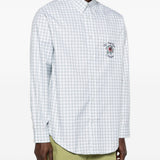 Camicia a quadri con logo ricamato multicolor DROLE DE MONSIEUR - uomo 