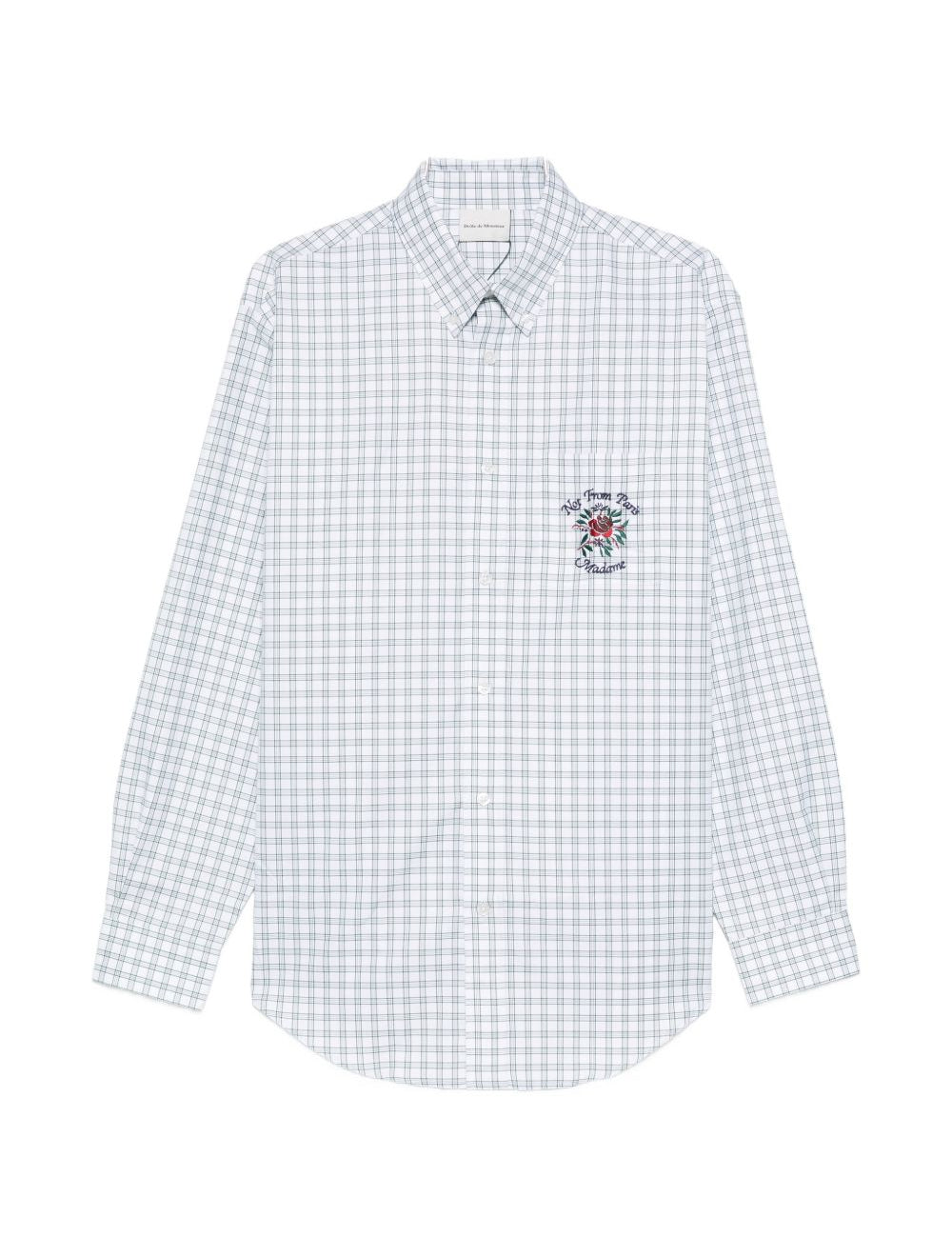 Camicia a quadri con logo ricamato multicolor DROLE DE MONSIEUR - uomo 
