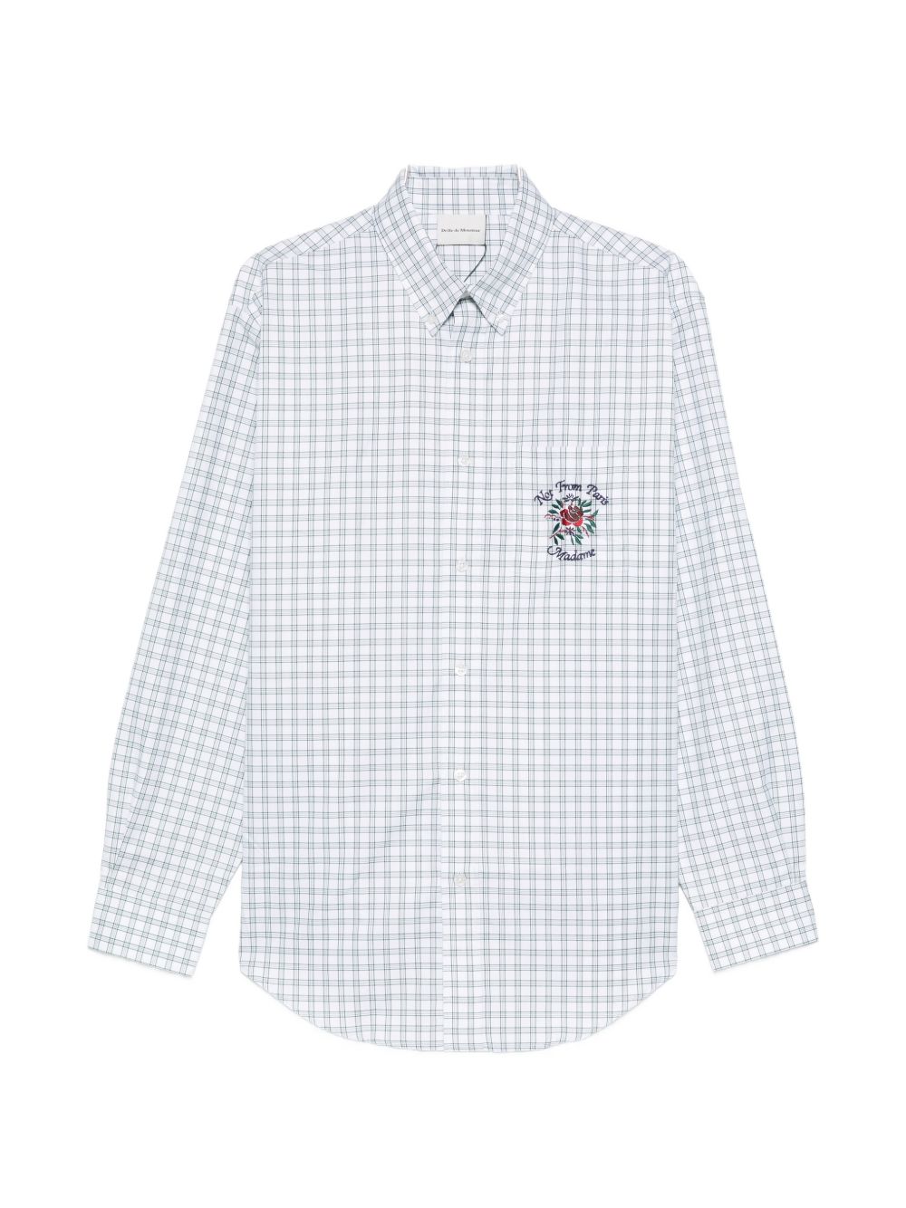 Camicia a quadri con logo ricamato multicolor DROLE DE MONSIEUR - uomo 