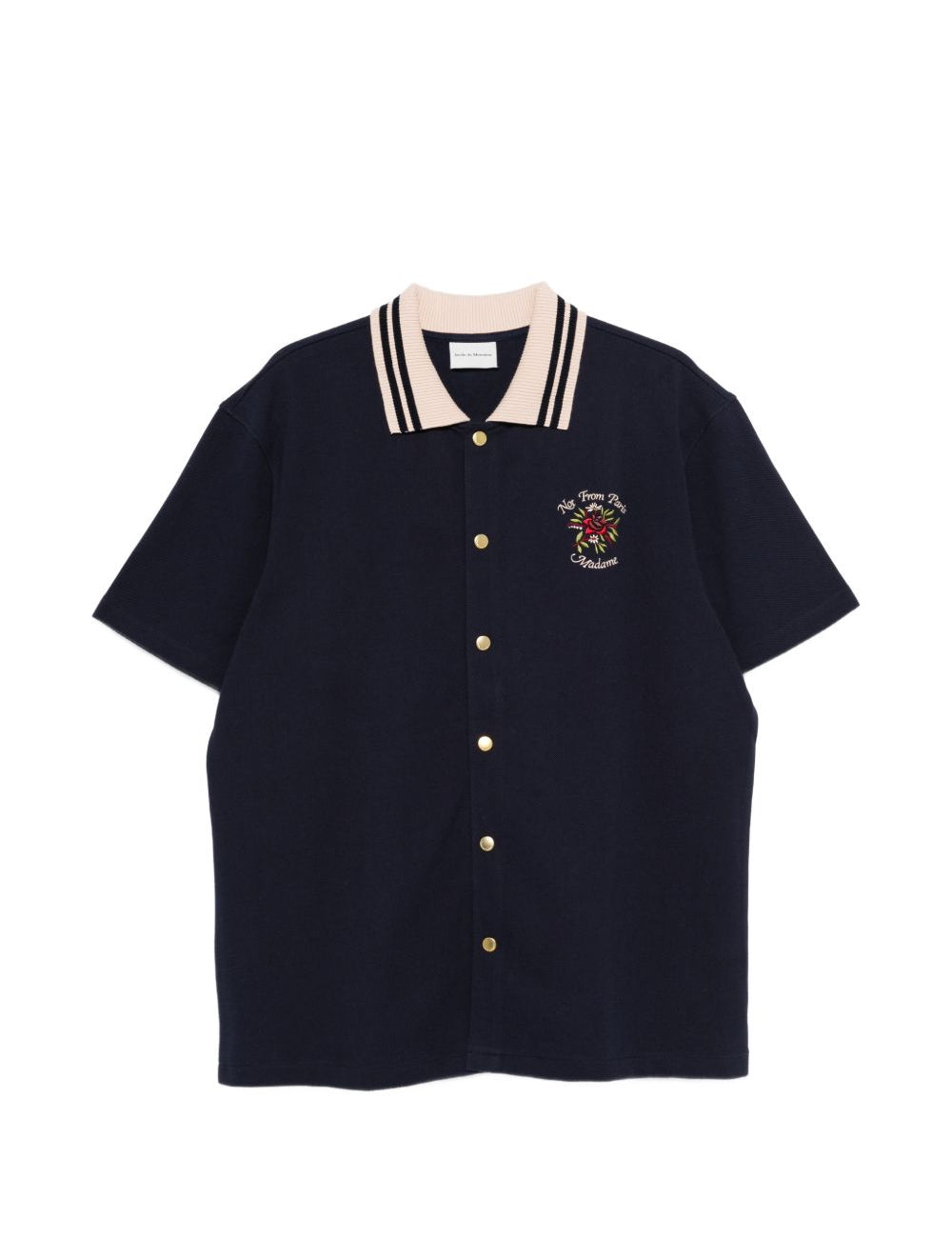 Camicia con colletto polo a contrasto in blu DROLE DE MONSIEUR - uomo 