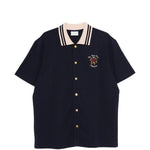 Camicia con colletto polo a contrasto in blu DROLE DE MONSIEUR - uomo 