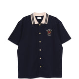 Camicia con colletto polo a contrasto in blu DROLE DE MONSIEUR - uomo 