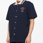 Camicia con colletto polo a contrasto in blu DROLE DE MONSIEUR - uomo 