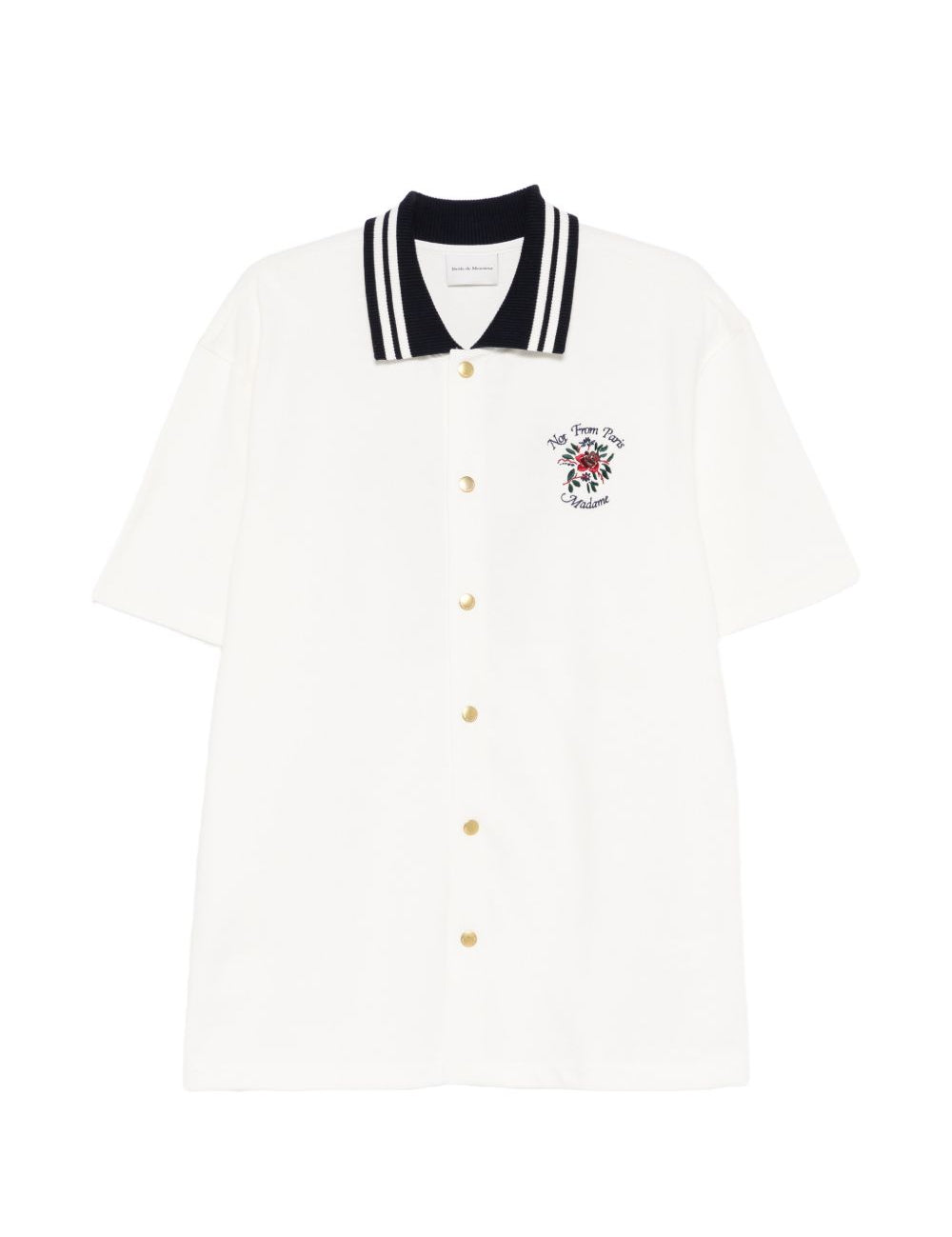 Camicia con colletto polo a contrasto in bianco DROLE DE MONSIEUR - uomo 