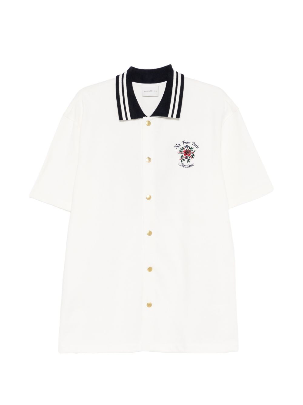 Camicia con colletto polo a contrasto in bianco DROLE DE MONSIEUR - uomo 