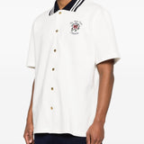 Camicia con colletto polo a contrasto in bianco DROLE DE MONSIEUR - uomo 