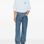 T-shirt girocollo in azzurro Drole de monsieur - uomo 