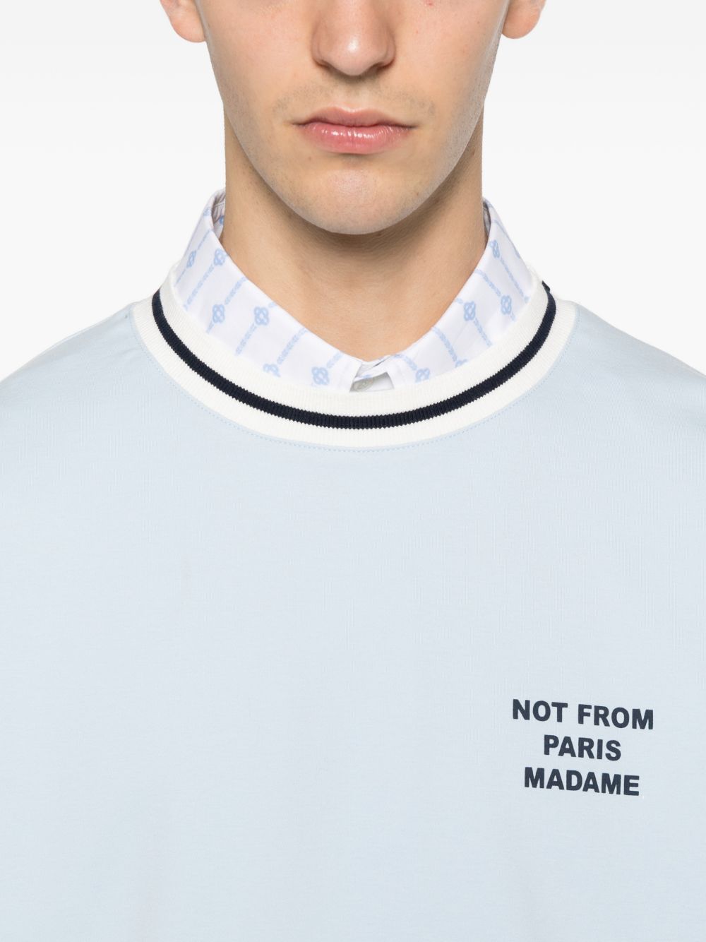 T-shirt girocollo in azzurro Drole de monsieur - uomo 