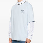 T-shirt girocollo in azzurro Drole de monsieur - uomo 