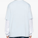 T-shirt girocollo in azzurro Drole de monsieur - uomo 