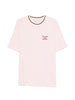 Drole de Monsieur - Men's white ribbed trim T-shirt