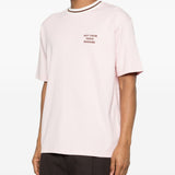 T-shirt con bordi a coste in bianco Drole de monsieur - uomo 