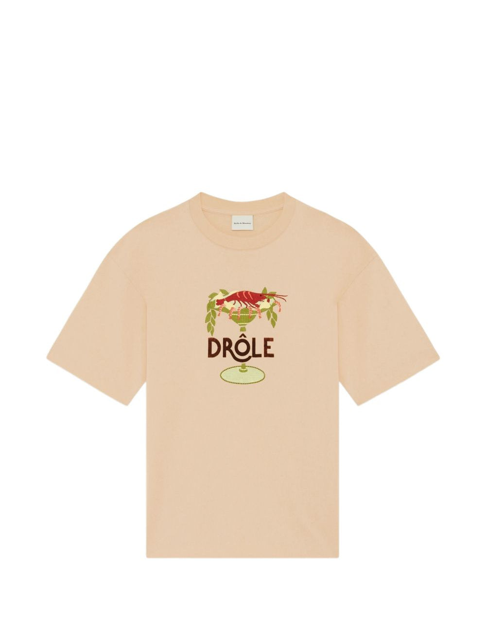 T-shirt con stampa in beige Drole de monsieur - uomo 