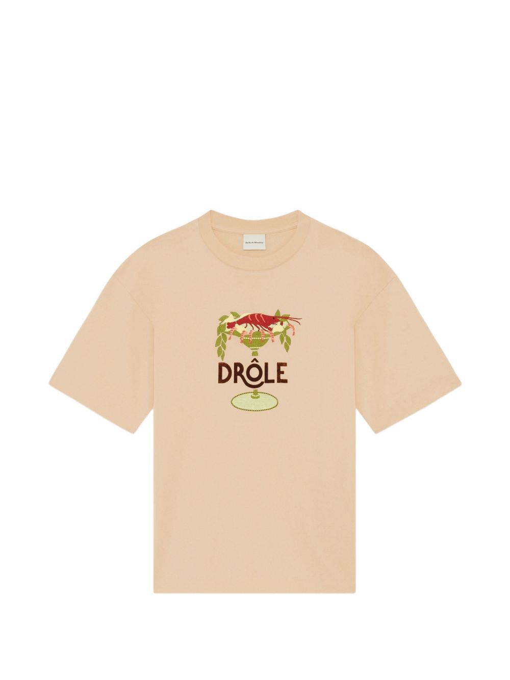 T-shirt con stampa in beige Drole de monsieur - uomo 