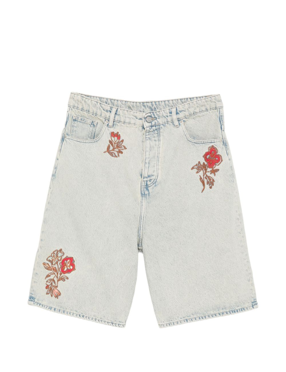 Bermuda con ricamo floreale in blu Drole de monsieur - uomo 