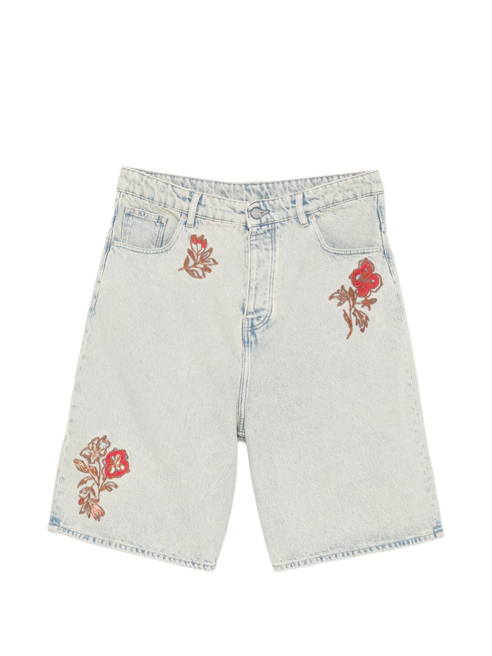 Bermuda con ricamo floreale in blu Drole de monsieur - uomo 