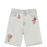 Bermuda con ricamo floreale in blu Drole de monsieur - uomo 