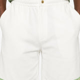 Pantaloncini con bordi ricamati in bianco Drole de monsieur - uomo 