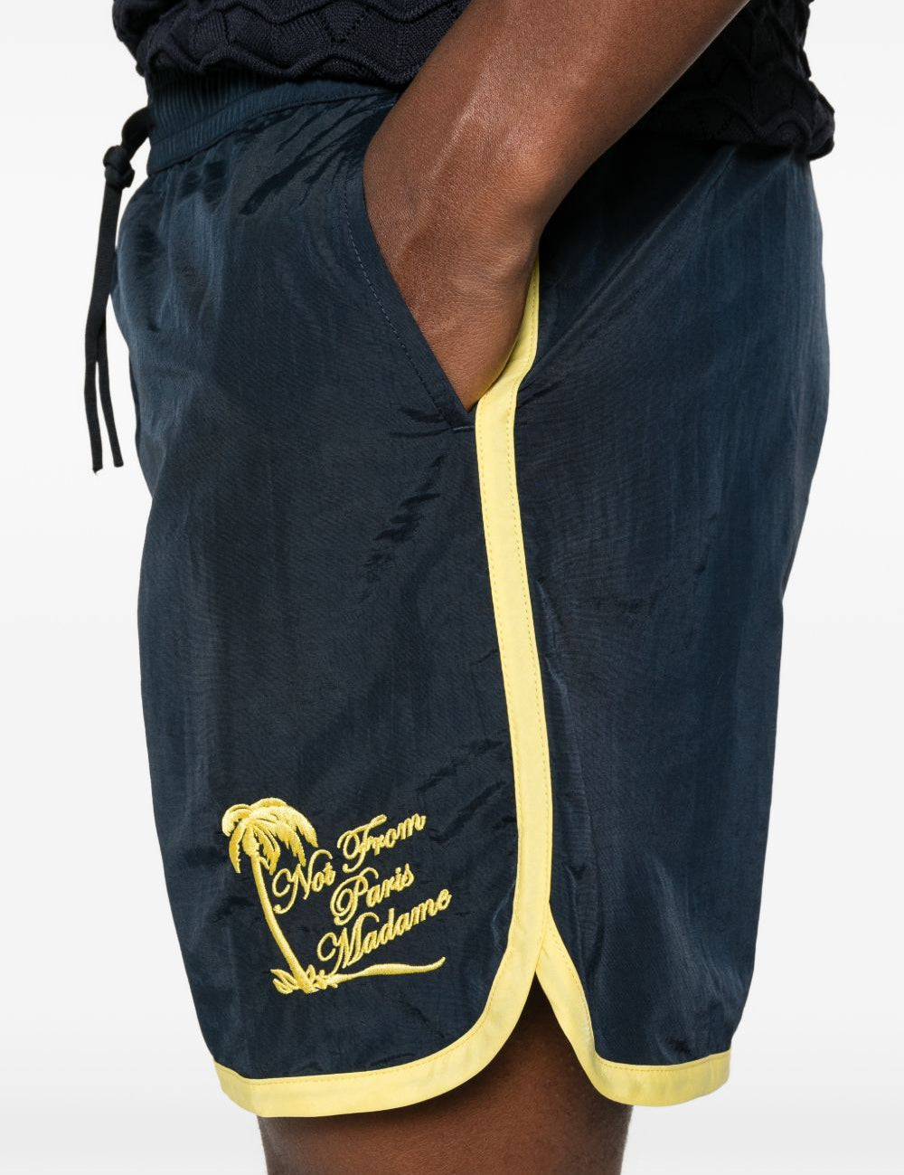 Pantaloncini ricamati in blu Drole de monsieur - uomo 