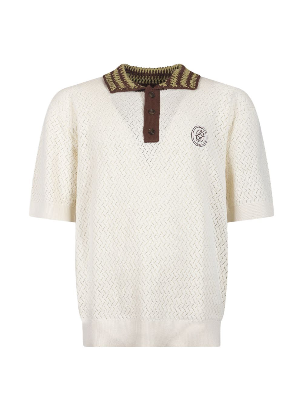 Polo con logo in bianco Drole de monsieur - uomo 