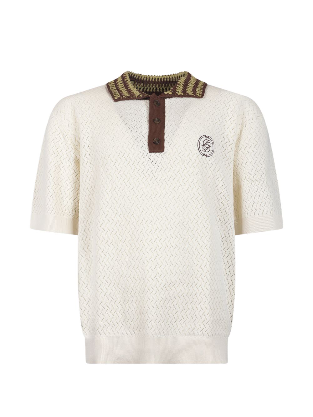 Polo con logo in bianco Drole de monsieur - uomo 