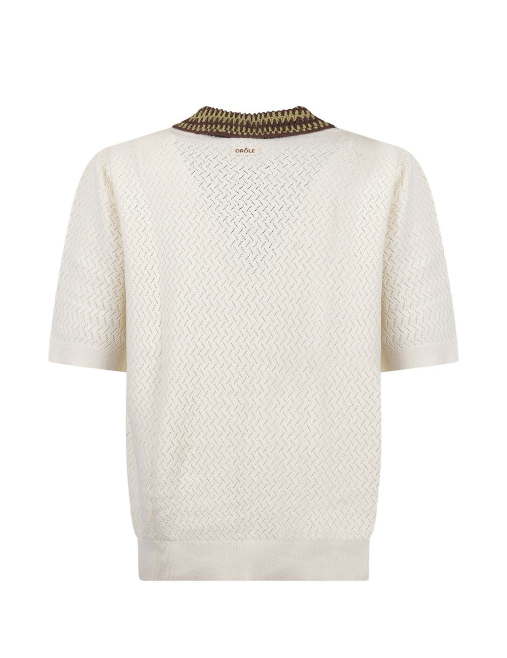 Polo con logo in bianco Drole de monsieur - uomo 