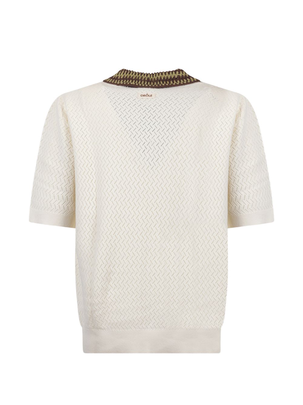 Polo con logo in bianco Drole de monsieur - uomo 