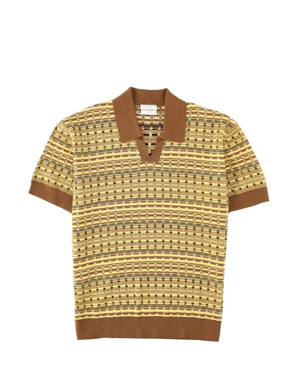 Polo con scollo a V in giallo Drole de monsieur - uomo 