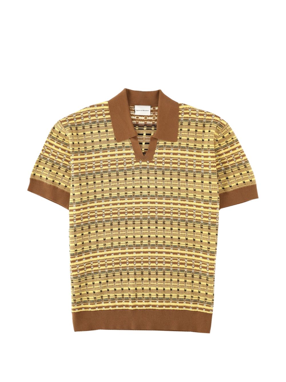 Polo con scollo a V in giallo Drole de monsieur - uomo 