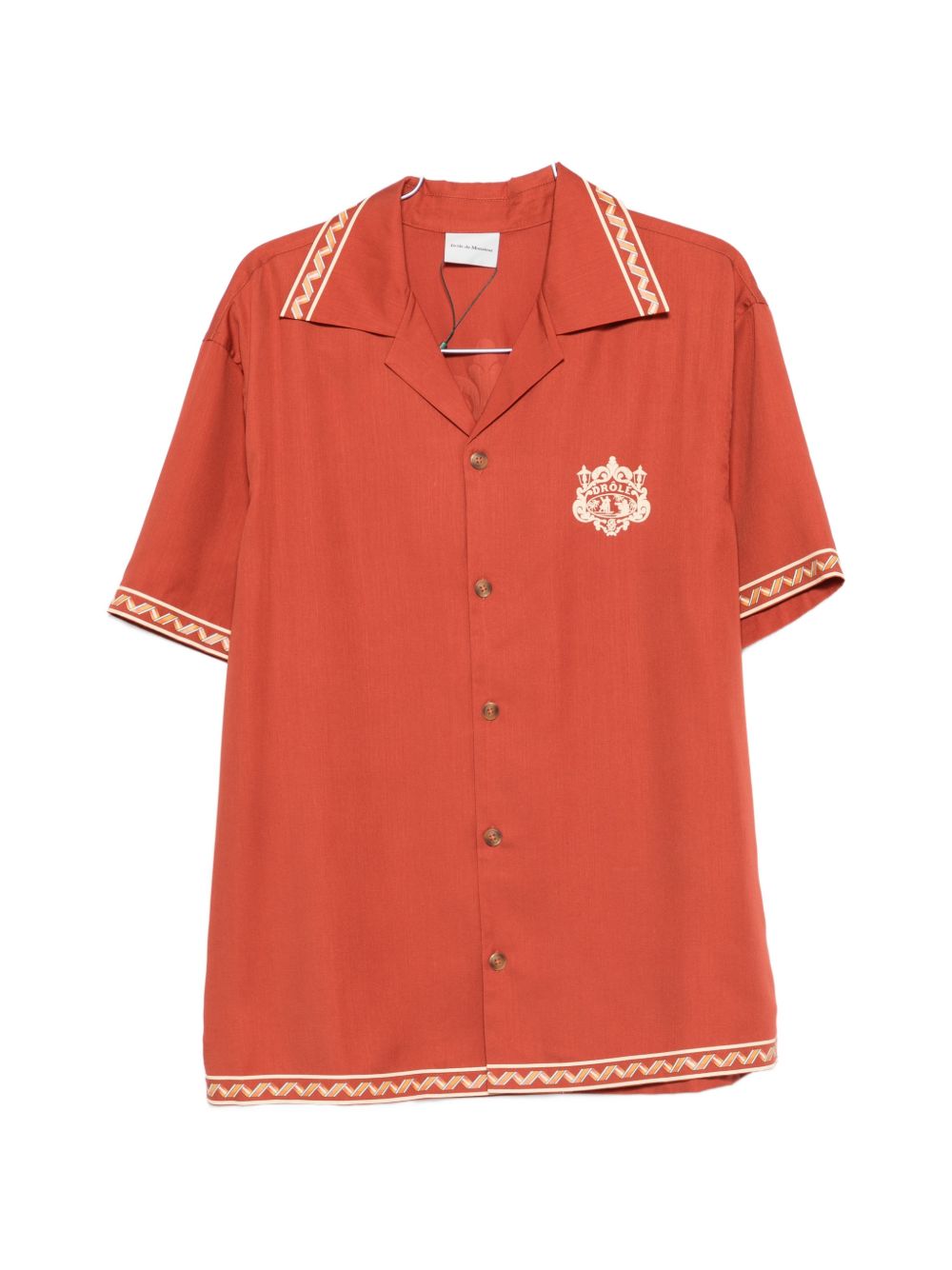 Camicia a maniche corte in rosso Drole de monsieur - uomo 