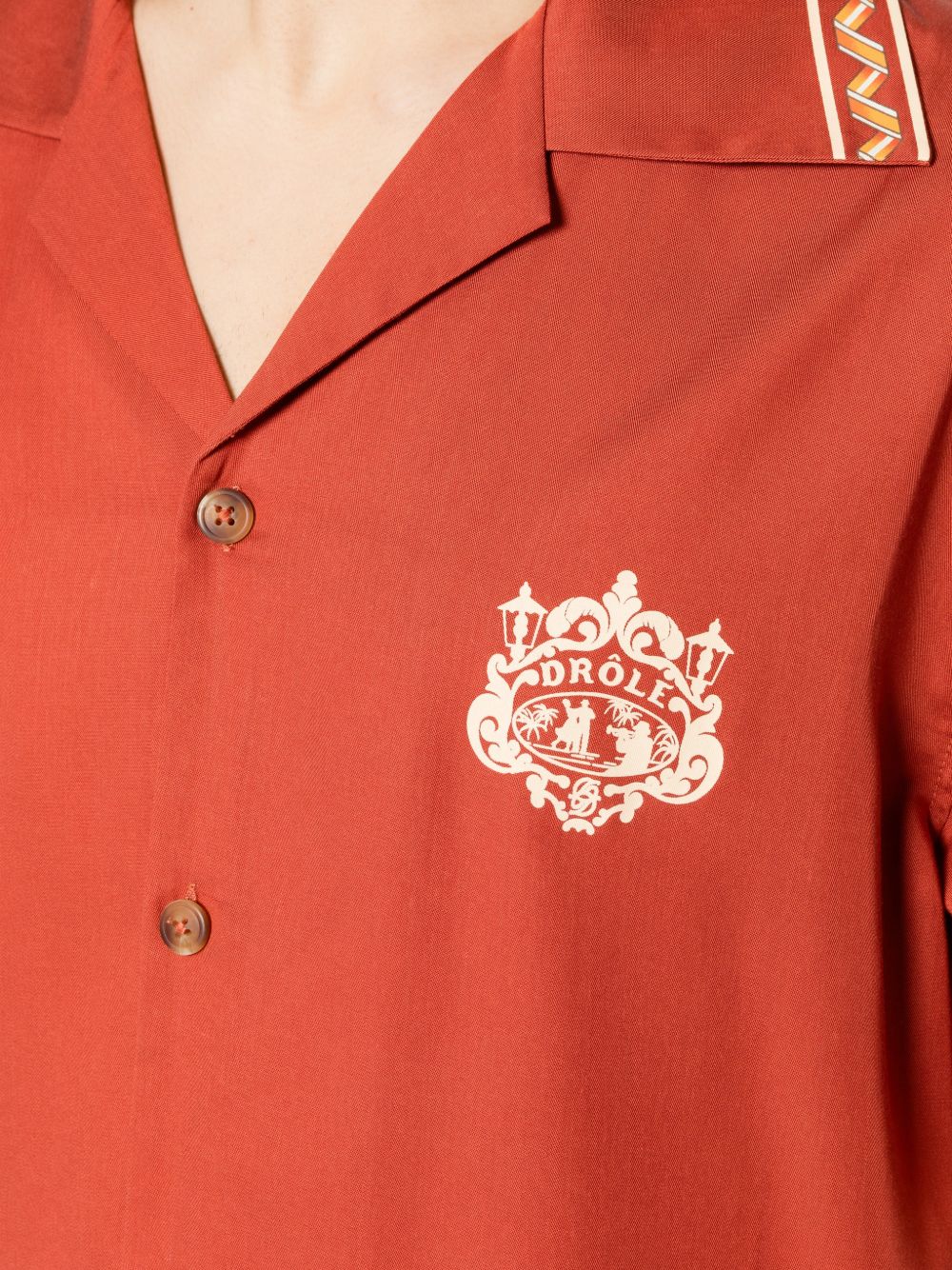Camicia a maniche corte in rosso Drole de monsieur - uomo 
