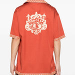 Camicia a maniche corte in rosso Drole de monsieur - uomo 
