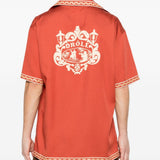 Camicia a maniche corte in rosso Drole de monsieur - uomo 