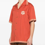Camicia a maniche corte in rosso Drole de monsieur - uomo 