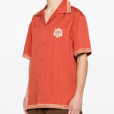 Camicia a maniche corte in rosso Drole de monsieur - uomo 
