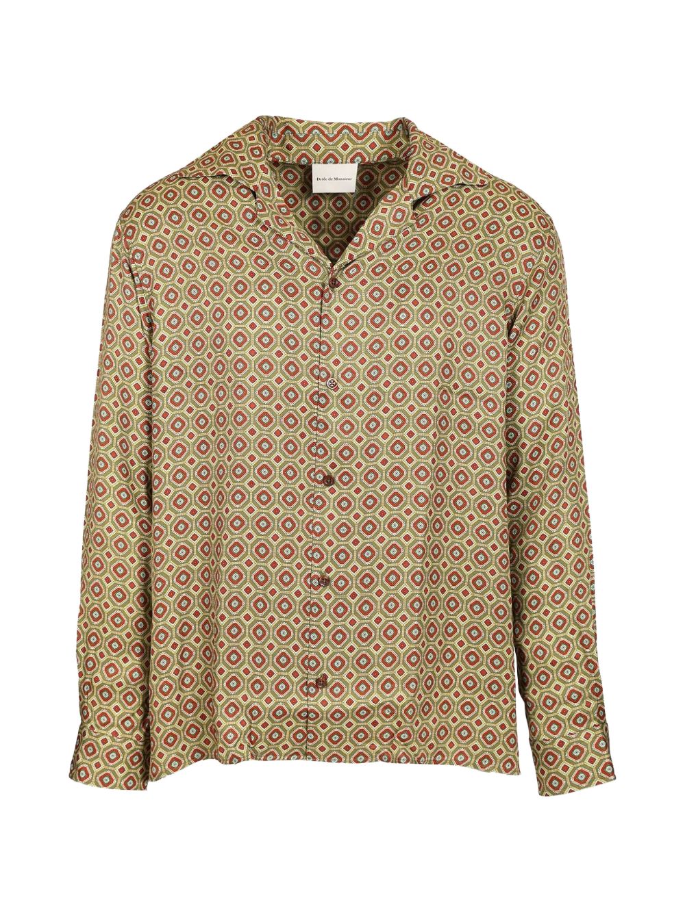 Camicia geometrica in verde Drole de monsieur - uomo 